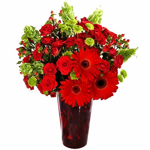 Mixed Red Flowers