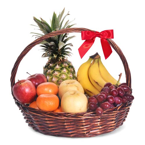 A basket of fresh fruits...