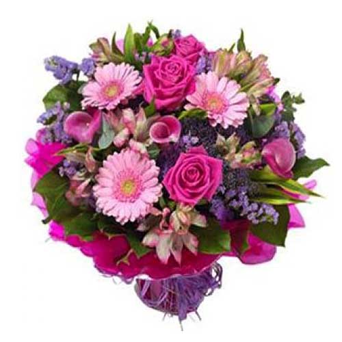 Fresh Flowers in a Basket.<br>- Lisianthus<br>- Pe......  to Bago