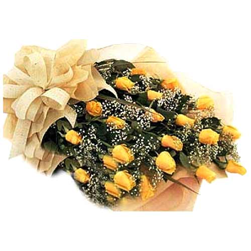 2 dozen yellow roses in a bouquet......  to Surigao