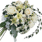 Lovely all-white hand tied bouquet......  to Muntinlupa_Philippine.asp