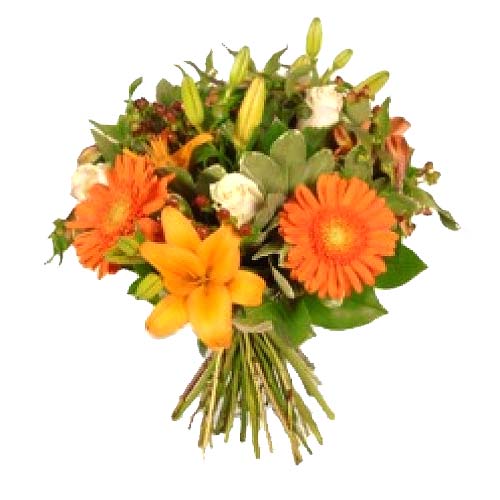 Seasonal Orange Flowers in a Bouquet.<br>- Orange ......  to Manila