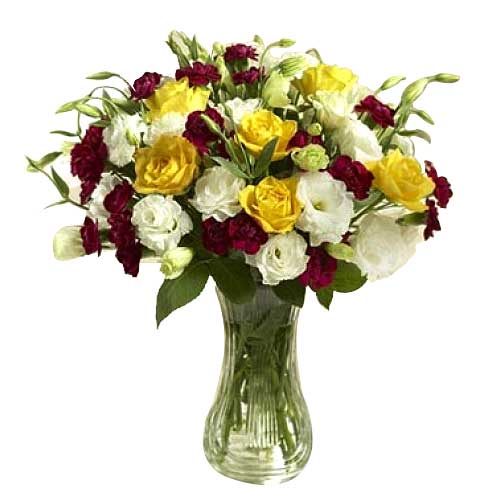 Two Dozen Mixed Colored Flowers in a Vase.<br>- Wh......  to Surigao_Philippine.asp