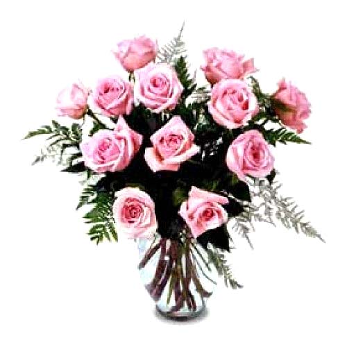 Pink Roses in Vase .......  to Danao