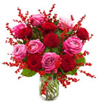Beautiful Pink and Red Roses Bouquet<br>