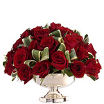 Exquisite Red Roses In Glass Cone