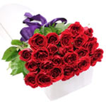 Charming 24 Red Roses with Romantic Notion