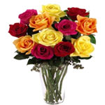 Charming New Year Love Mixed Roses Bunch