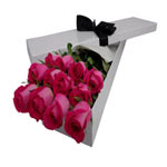 Charming Collection of Pink Roses in a Box