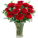 Fragrant Christmas Special Romantic Bouquet of 12 Red Roses