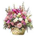 Basket  of Mixed Flowers