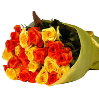 Mixed Yellow and Orange Roses