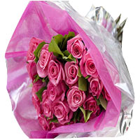 Bright Bouquet of 19 Pink Roses