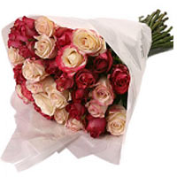 Mix Shades Pink Roses Bunch