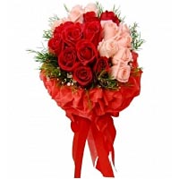 Precious Bouquet of Pink and Red Roses