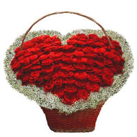 More Than Words Heart-Shaped Flower Basket