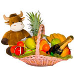 Lovely Festive Cheer Fruit Basket