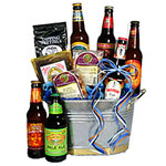 Send this Joyful Microbrew Beer Bucket Gift Basket...