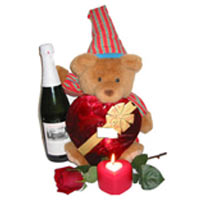 Set of Teddy bear, souvenir candle, bottle of loca......  to Aleksin