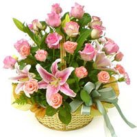 This arrangement in pink will bring happiness to y......  to Elizovo