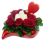 Breathtaking Red and White Roses for Valentine s Day