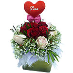 Exotic Heart of Love Super Roses Arrangement