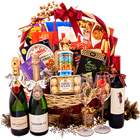 Entertaining Best Wine Collection Gift Basket<br>