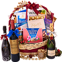 Precious Festive Greetings Gift Basket<br>