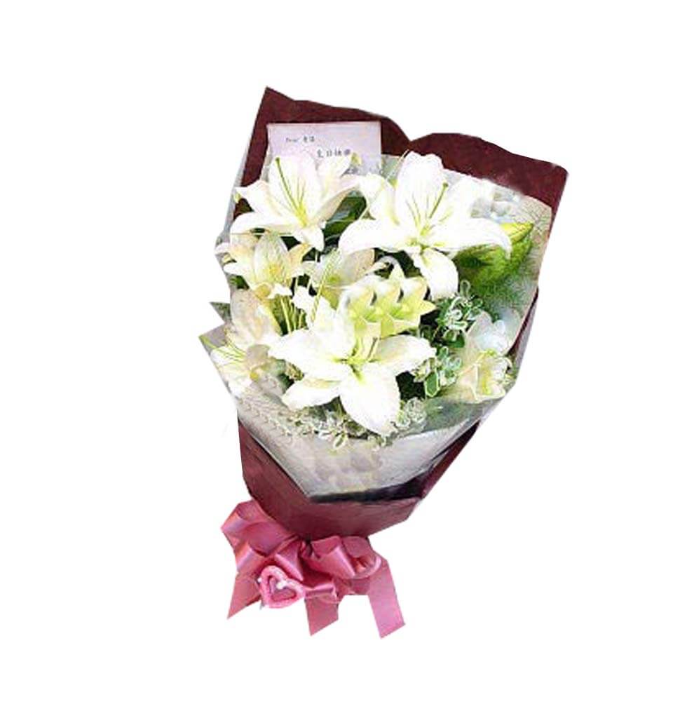 Charming Radiant White Lilies