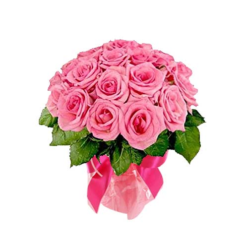 Extravagant 24 Pink Roses Bouquet