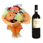 Classic Wine with Flowers 