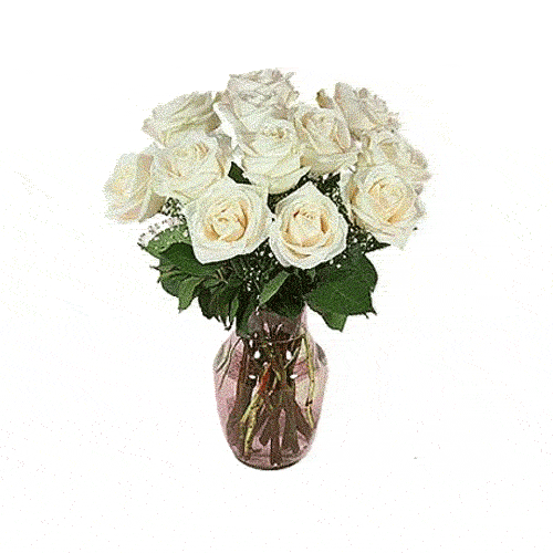 Divine 12 White Roses Charm