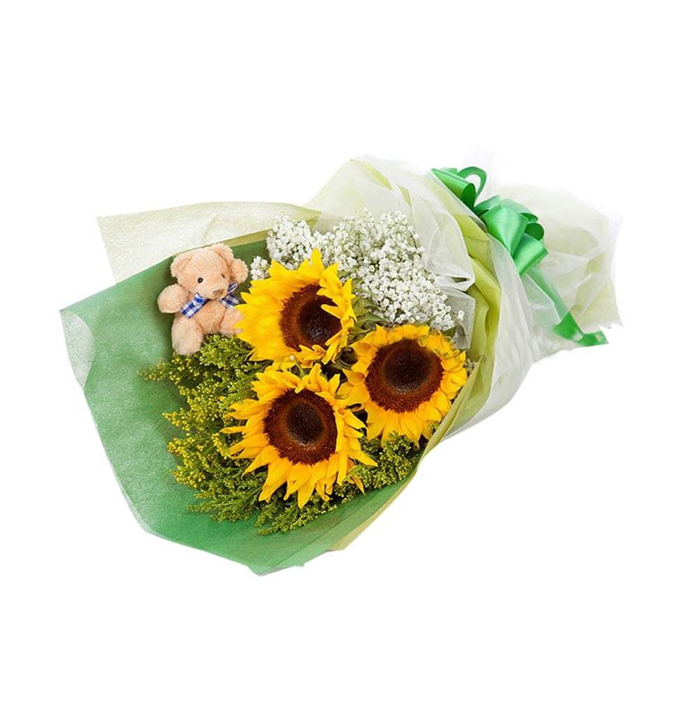 The bright and cheery sunflowers are the perfect c...