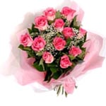 Bunch of Eight Pink Roses
