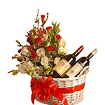 Classy like a fine wine, this gift basket includes...