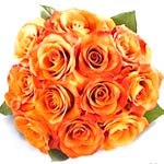 Contemporary Orange Rose Bouquet