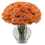 Attention-Getting Breathless Bouquet of Orange Roses