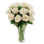 Divine White Rose Bouquet for New Year Prayer