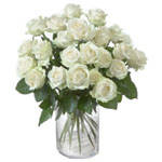 Blushing Serenity Christmas White Flowers Bouquet