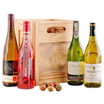 Variety of Wines in a Wooden Crate