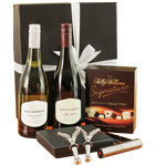 Diana Carmichael and Wine Hamper