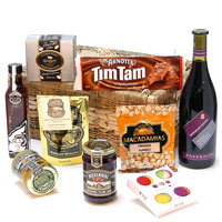 Send this refined gourmet hamper basket to someone...