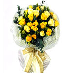 Yellow Rose Bouquet - Rounded