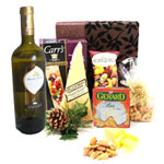 Alluring Jolly Wishes Gourmet Basket with Wine<br>