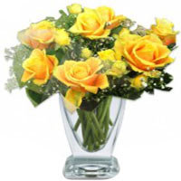 Perfect Yellow and Spray Roses Bouquet