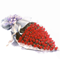 Exotic Bouquet of 100 Stems of Red Roses
