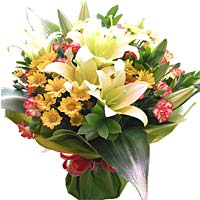 Lilies with seasonal flowers   ......  to Gwangju_SouthKorea.asp