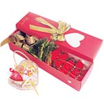 A nice bouquet of 18 stem Red roses in gift box wi......  to Daegu_SouthKorea.asp