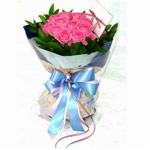 12 pink roses arranged with greenery fillers. deco......  to Gyeonggi do