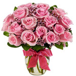 Blushing Holiday Cheer Bouquet of 36 Pink Roses <br>